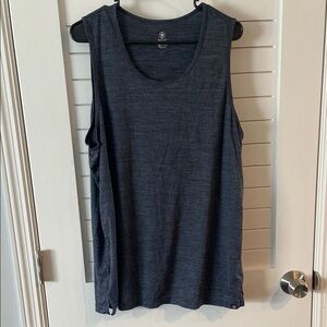GAIAM Blue/Black Sleeveless Muscle Tee XL